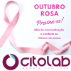 Outubro rosa - Conscientização do Câncer de Mama e também do câncer do colo uterino.